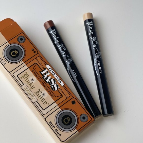 Pinky Rose Cosmetics Pump Your Bass Jazz + Hip Hop 2 Multi Use Makeup Sticks NIB - Picture 3 of 4